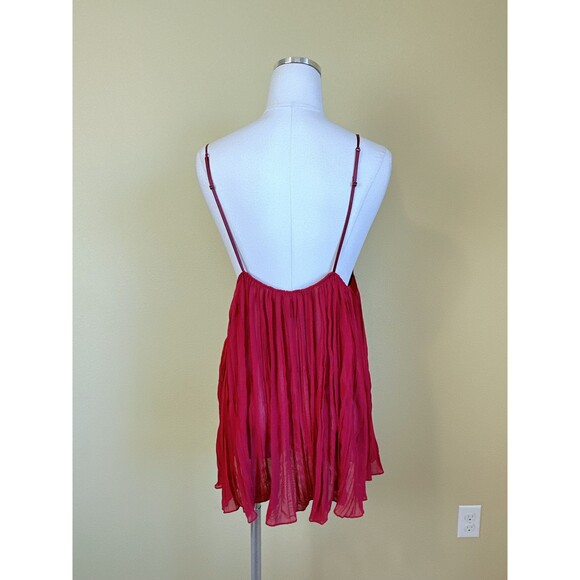 1990s Vintage Victorias Secret Black Label Babydoll /Pleated Nighty Dress Large - Picture 6 of 7